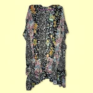 Umgee Duster M/L Floral/Leopard Print